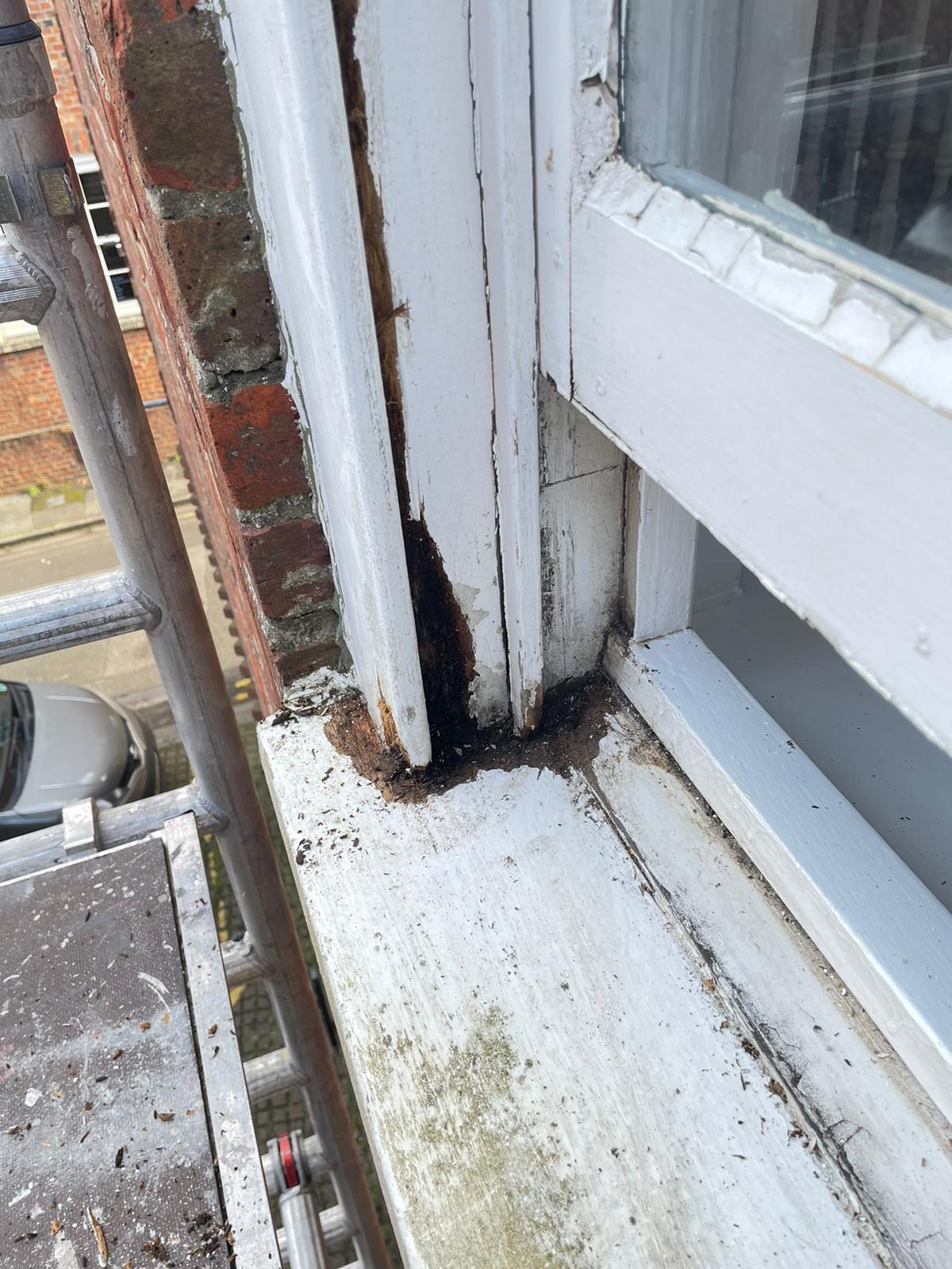 Rotten Sash Window Cill in Poole Sash window with rotten cill